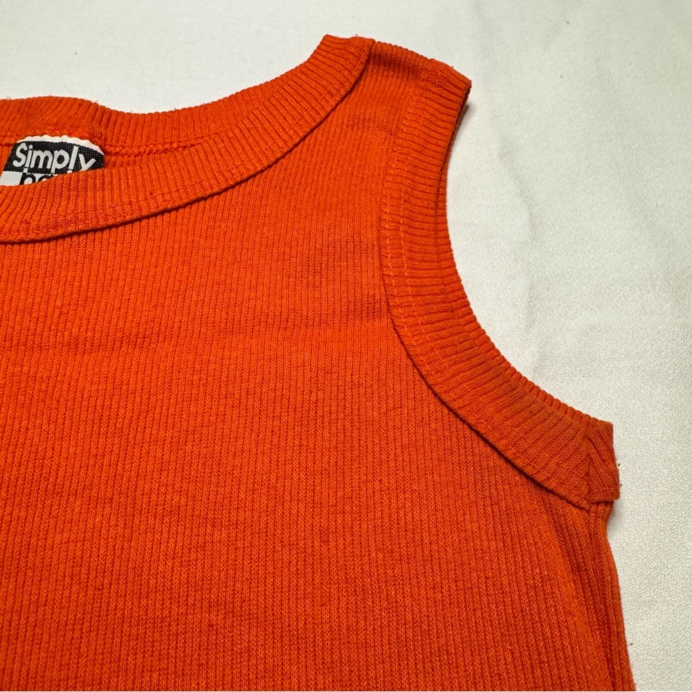 Simply Orange Ribbed Tank Top - Picture 2 of 5